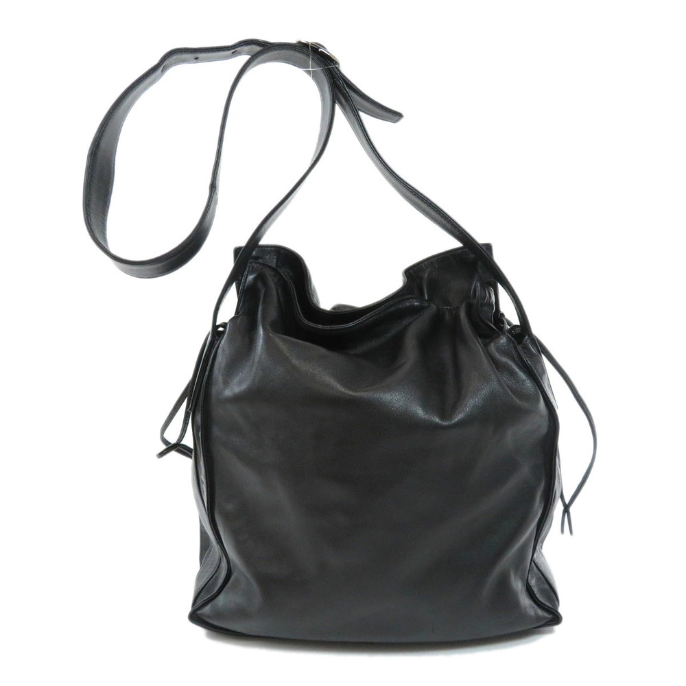 Loewe Shoulder Bag Anagram Lambskin 2way Leather Black